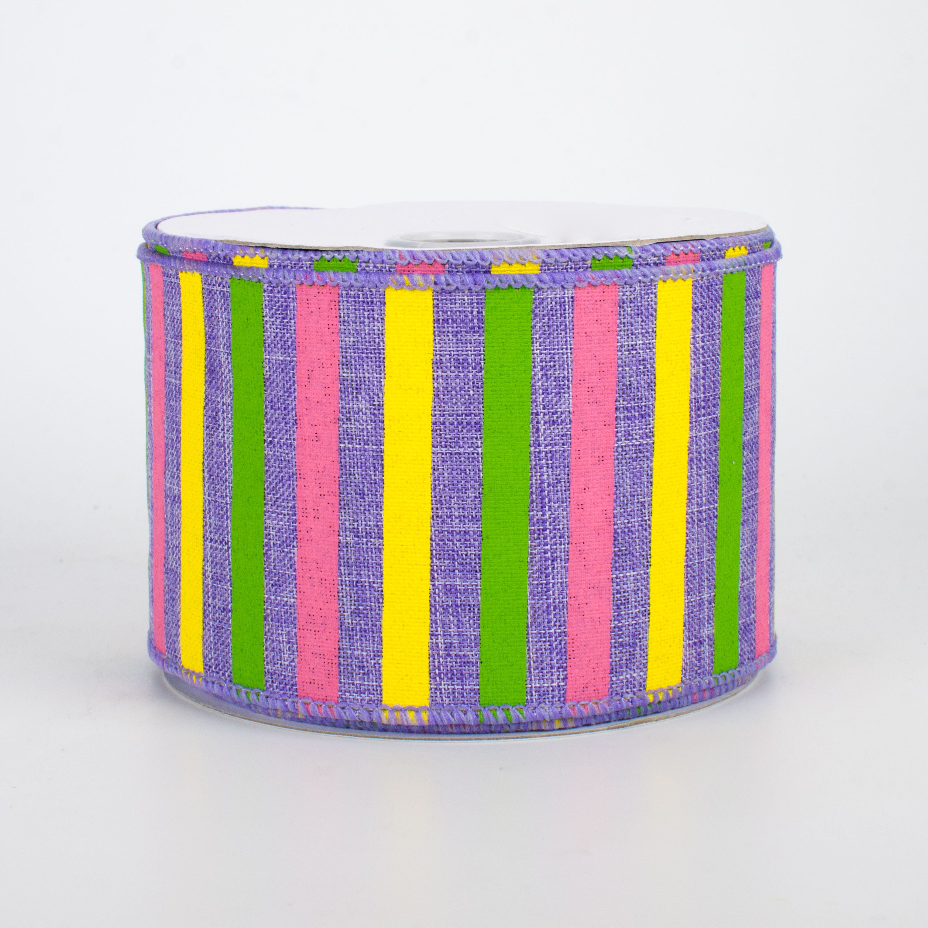 2.5" Summer Horizontal Stripe Ribbon: Lavender (10 Yards)