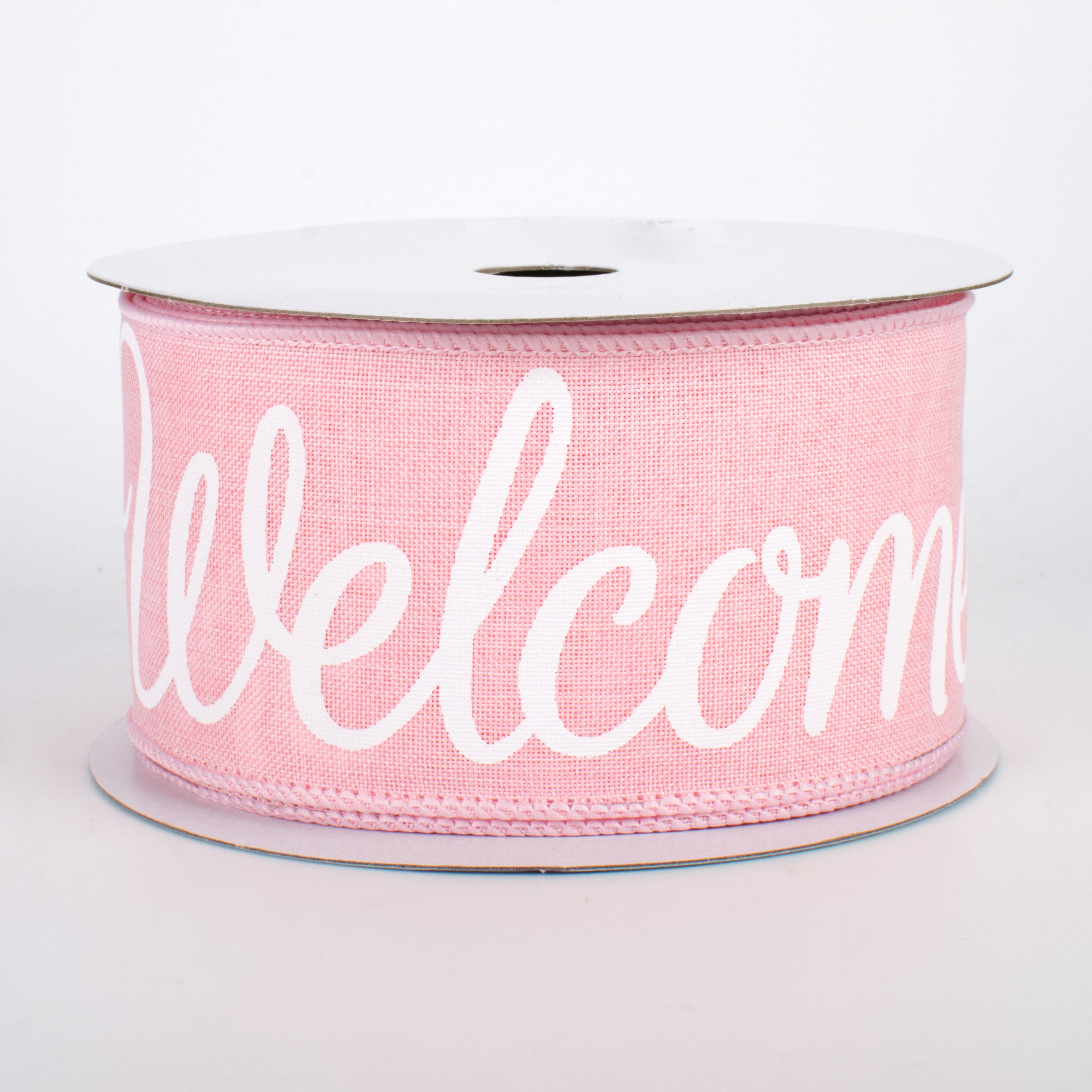 2.5" Welcome Ribbon: Pale Pink (10 Yards)