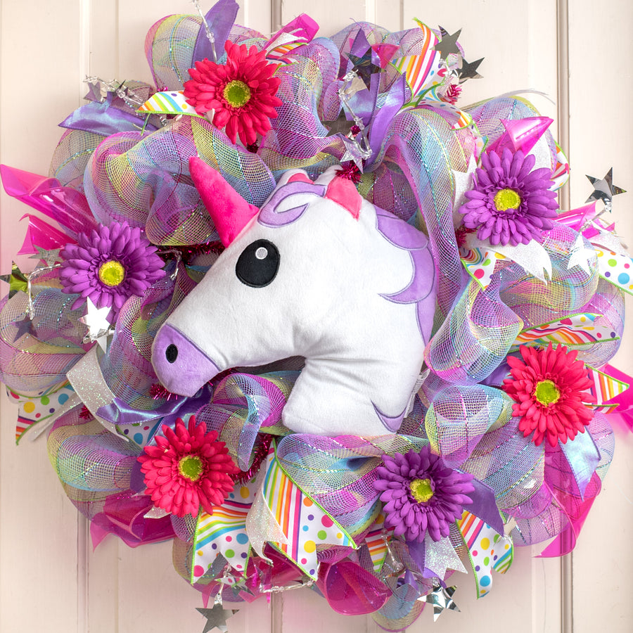 12" Plush Unicorn Emoji