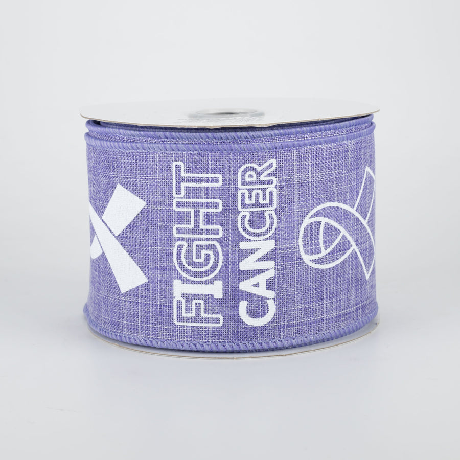 2.5" Fight Cancer Ribbon: Lavender (10 Yards)