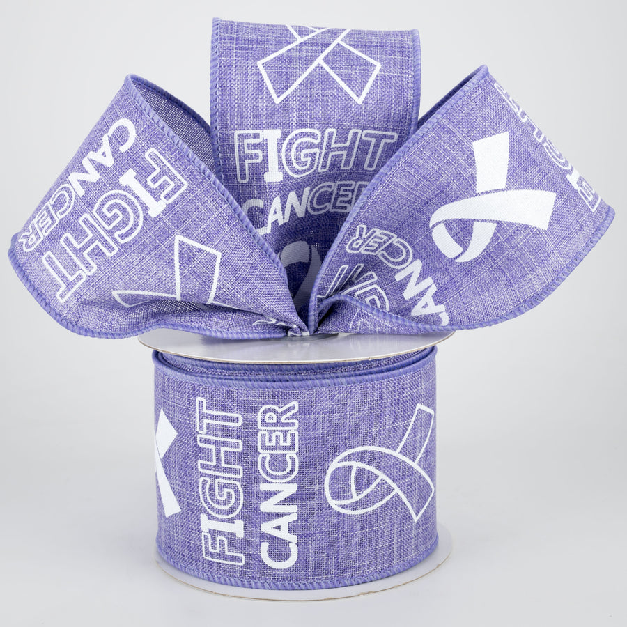 2.5" Fight Cancer Ribbon: Lavender (10 Yards)