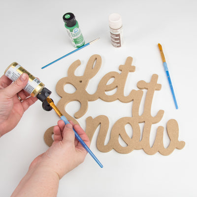 12.5" MDF Unfinished Cutout: Let it Snow