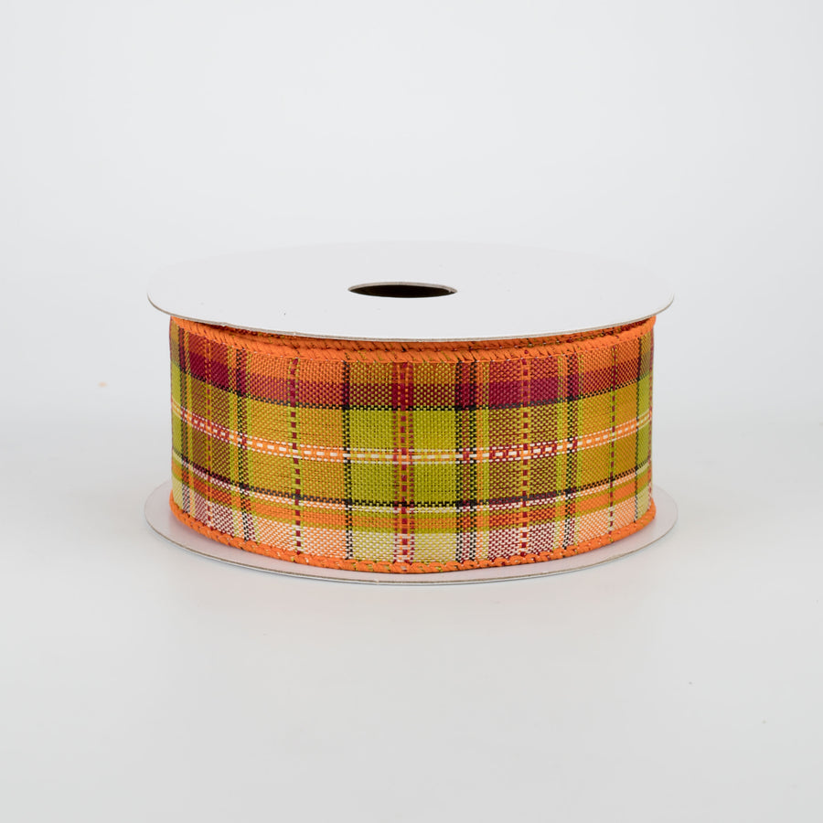 1.5" Intricate Fall Plaid Ribbon (10 Yards)