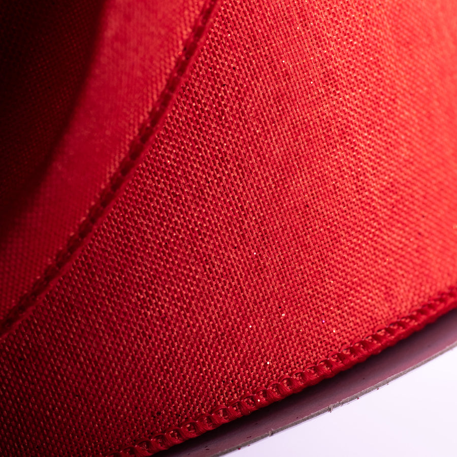 4" Shiny Canvas Ribbon: Red (50 Yards)