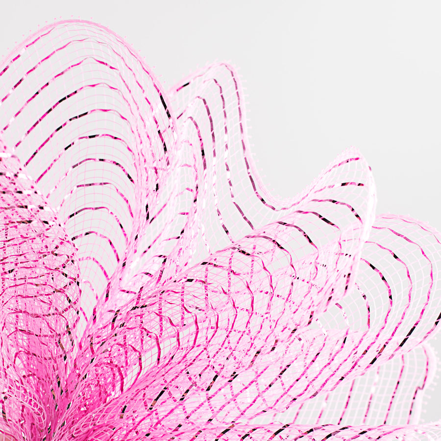 10" Poly Mesh Roll: Metallic Pink