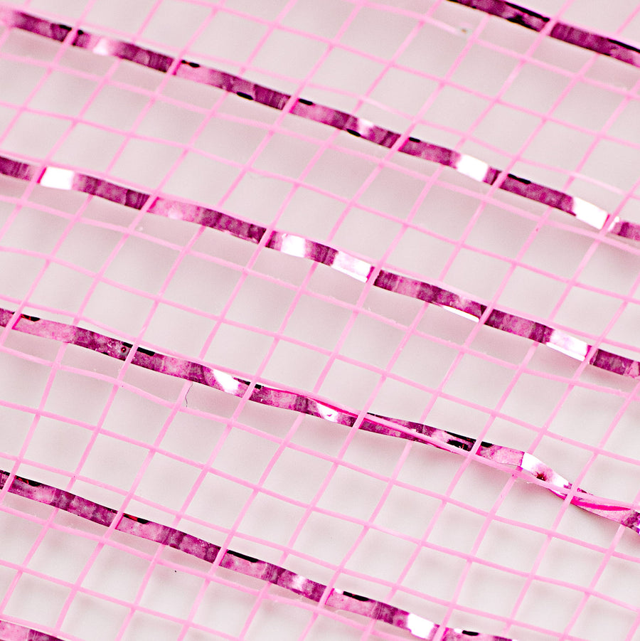10" Poly Mesh Roll: Metallic Pink