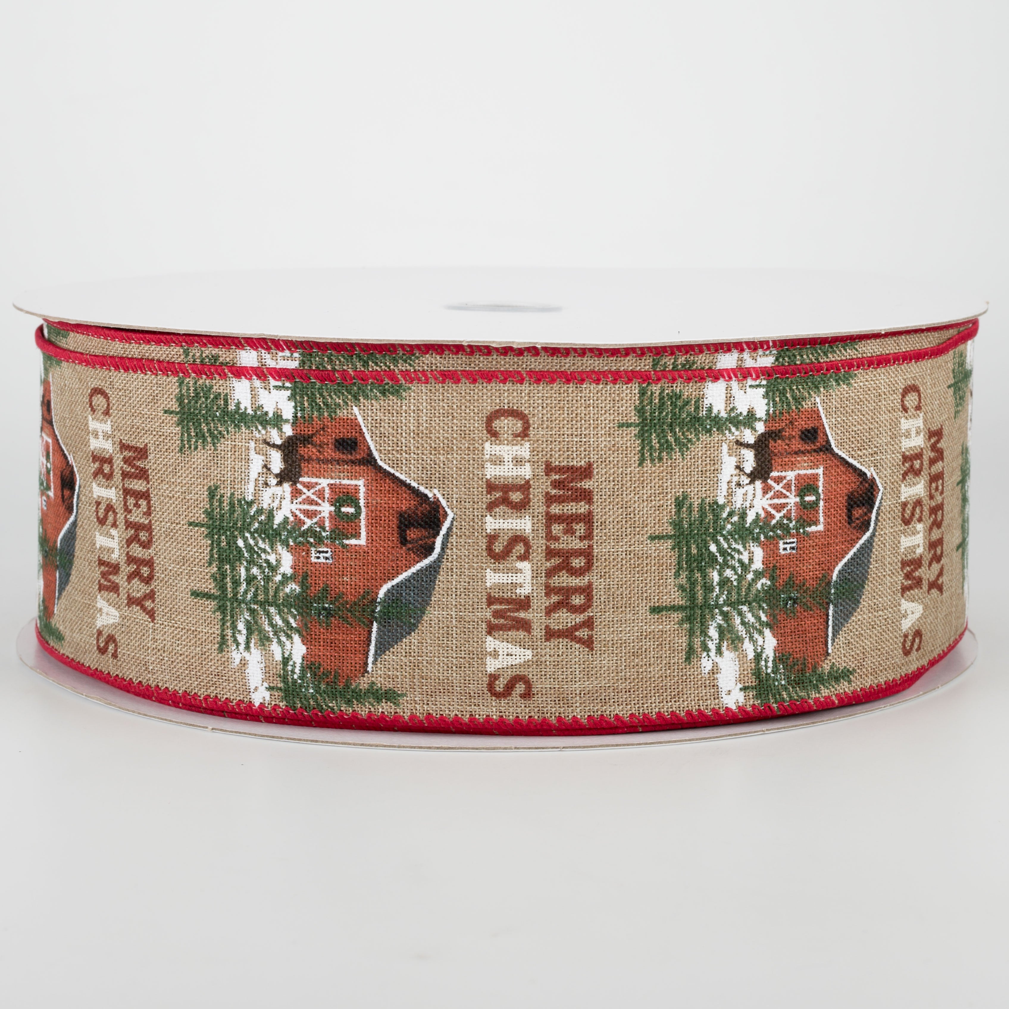 2.5" Christmas Barn Ribbon (50 Yards)