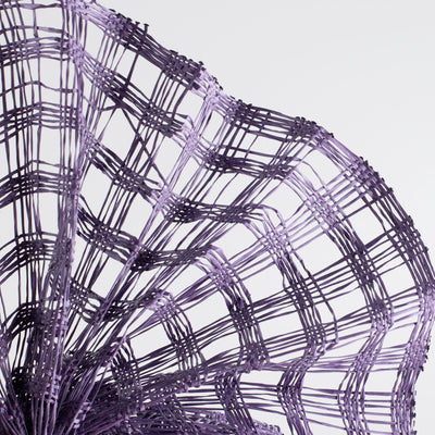10" Poly Burlap Check Mesh: Purple