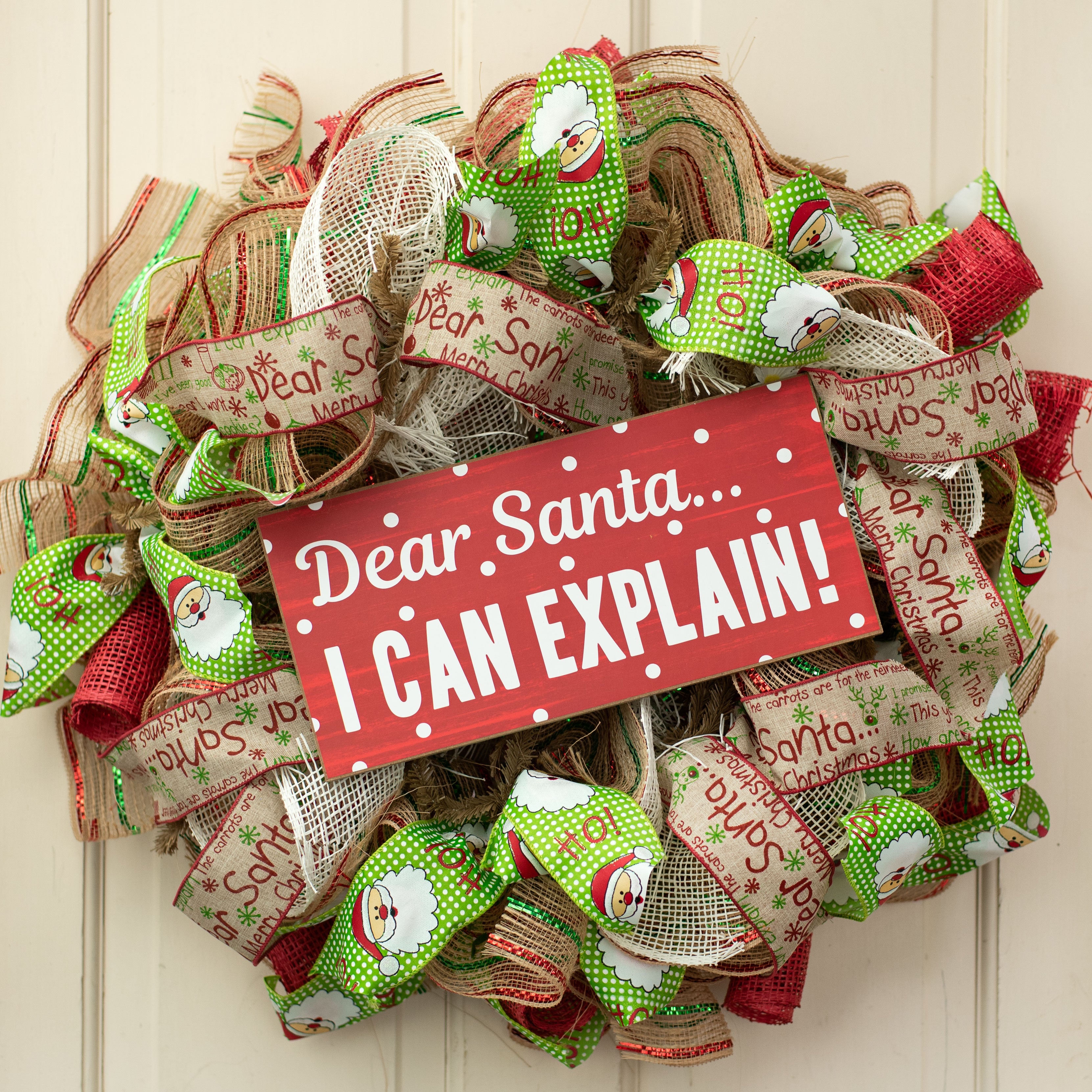 12" Wooden Sign: Santa, I Can Explain