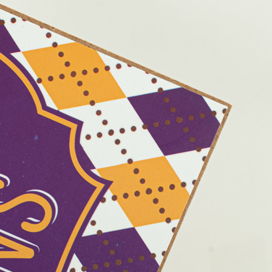 12" Wooden Sign: Purple Tailgates & Touchdowns
