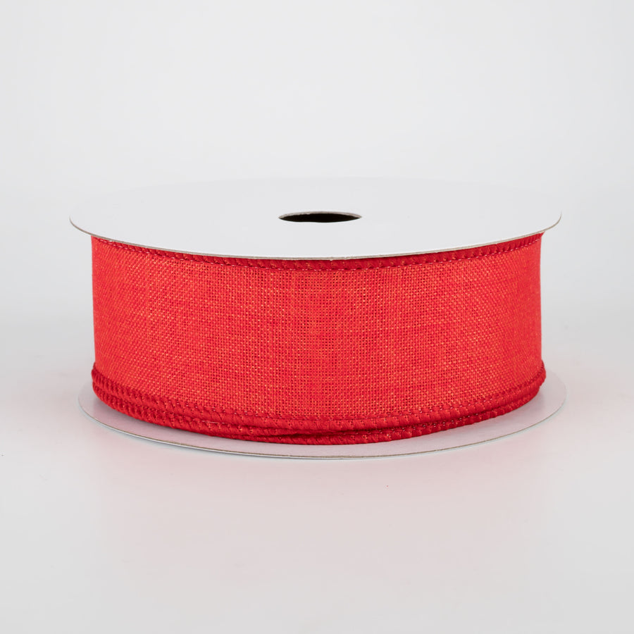 1.5" Shiny Canvas Ribbon: Red (10 Yards)