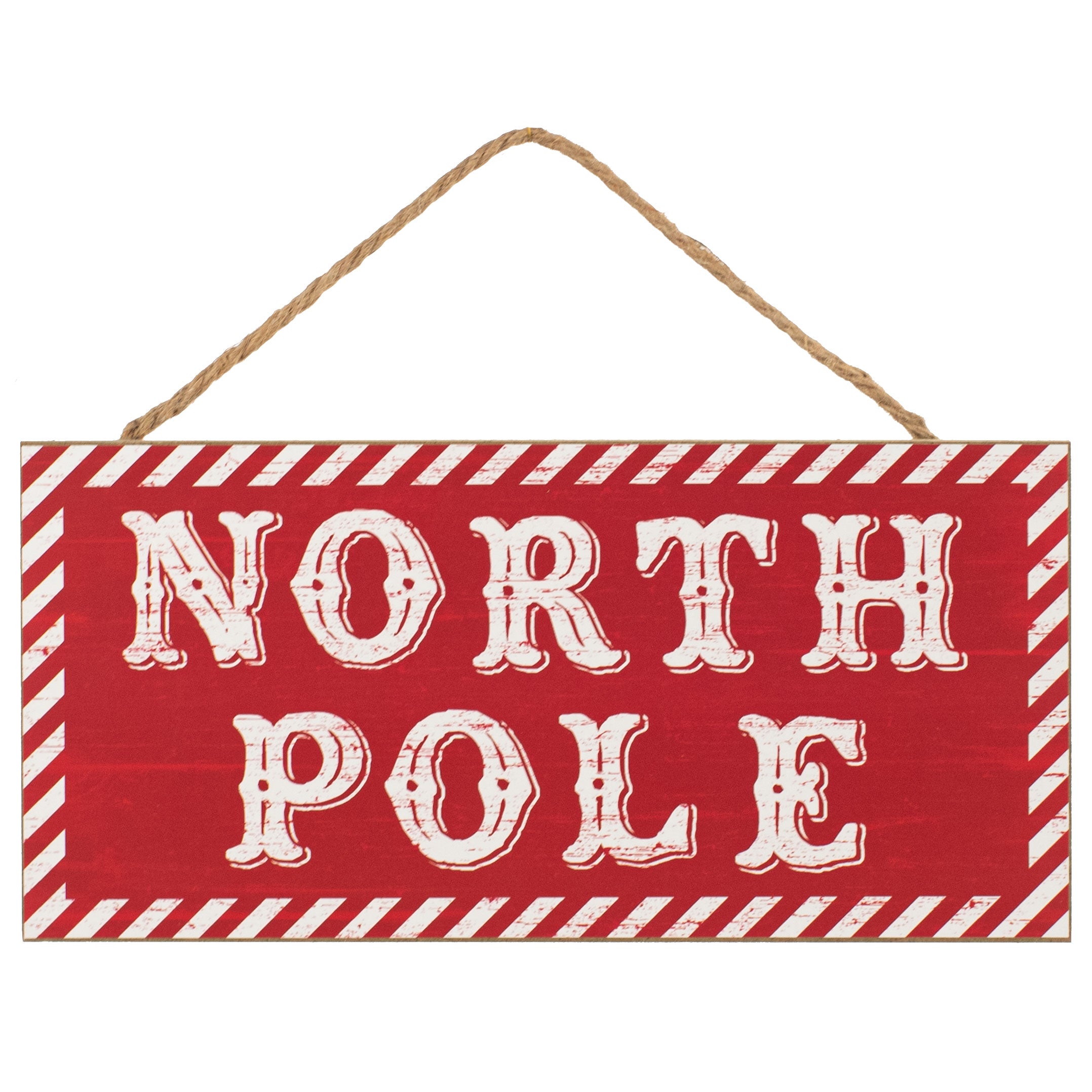 12" Wooden Sign: North Pole