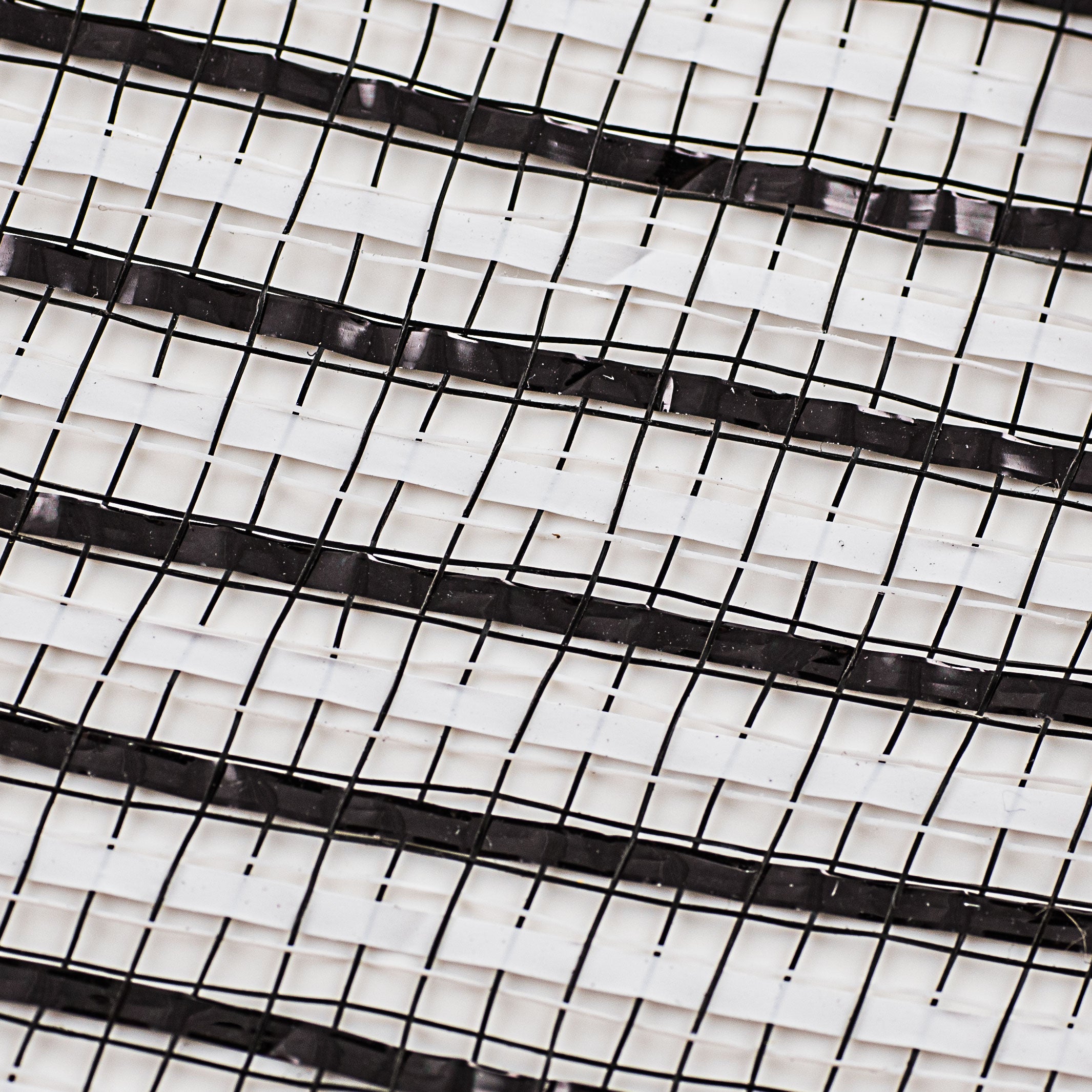 10" Thin Bold Stripe Deco Mesh: Black & White
