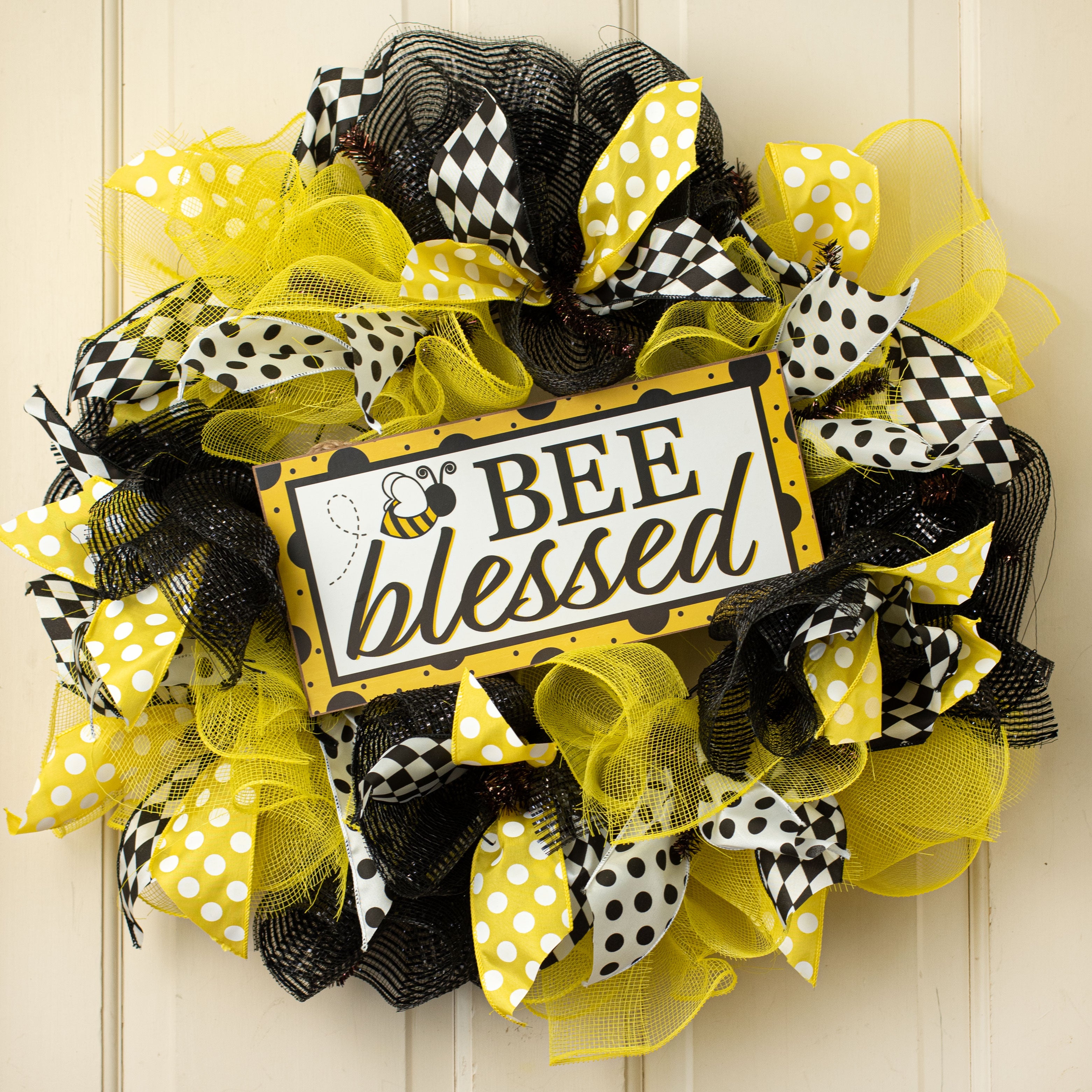 12" Wooden Sign: Bee Blessed Sign