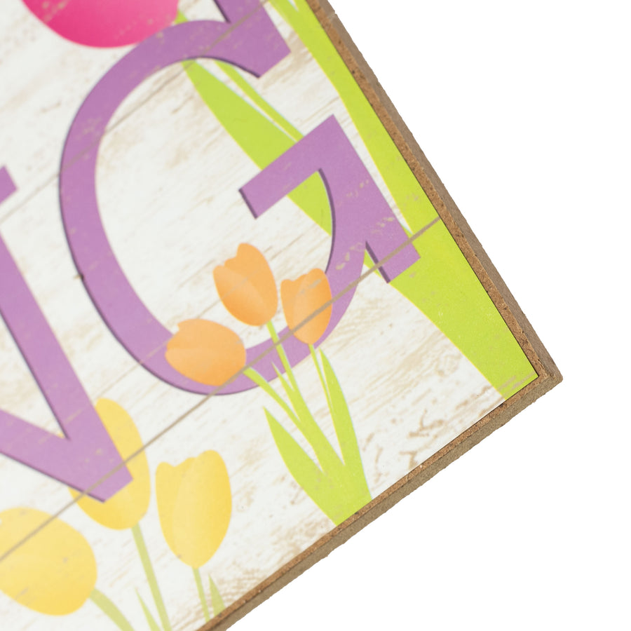 12" Wooden Sign: Hello Spring