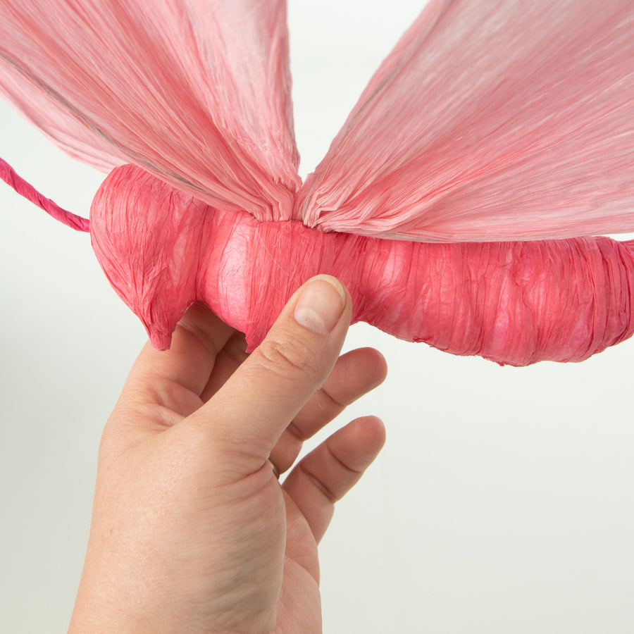 16" Paper Butterfly Ornament: Light Pink