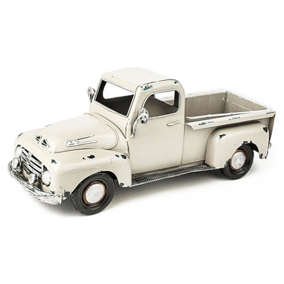 16" Vintage Truck Planter: White