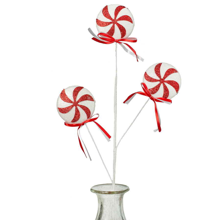 27" Peppermint Spray: Red