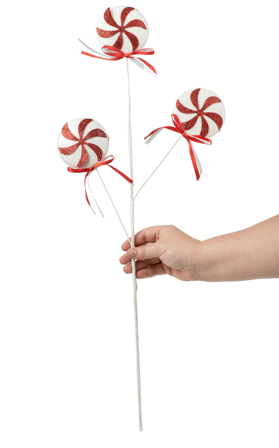 27" Peppermint Spray: Red