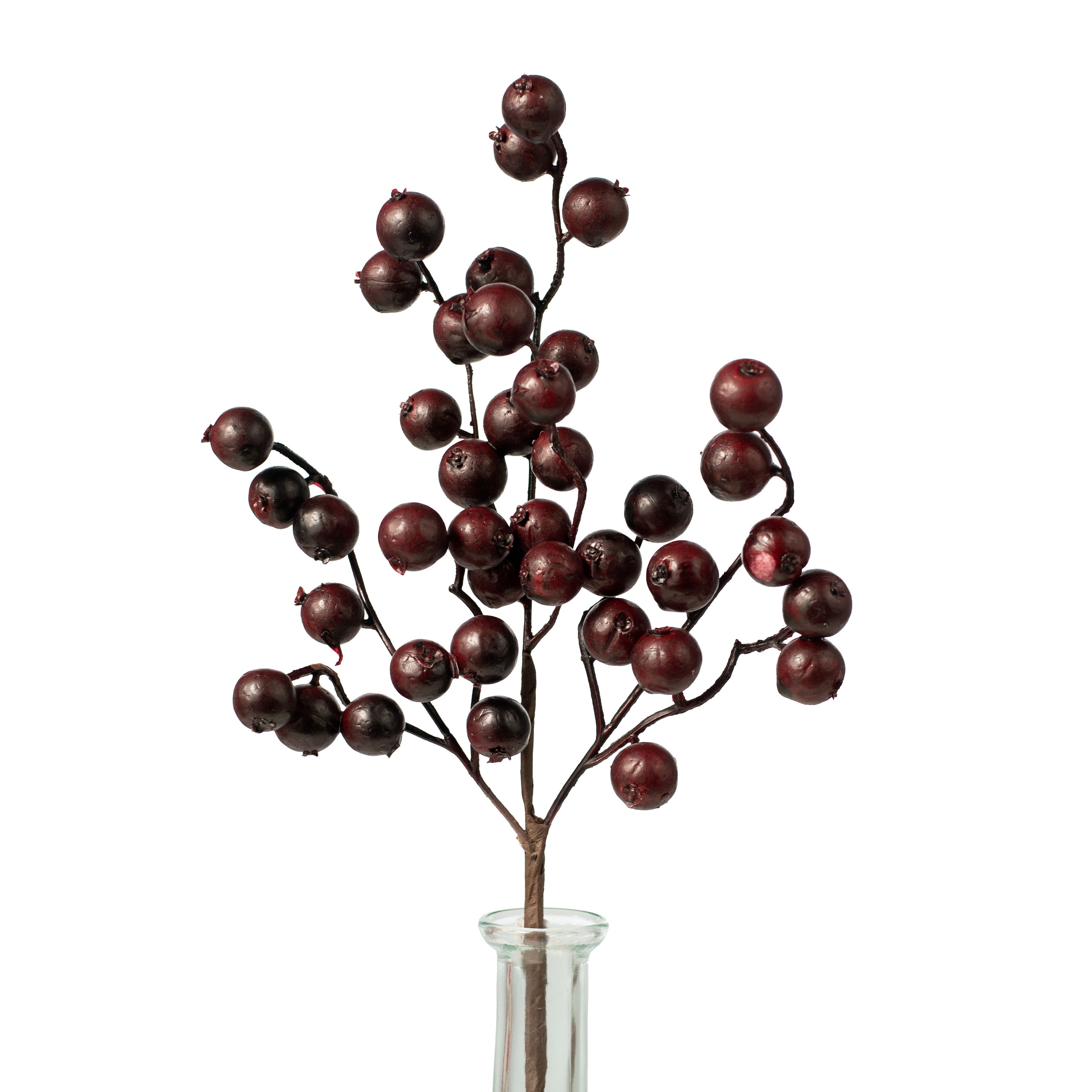 12" Crabapple Berry Pick: Matte Cranberry