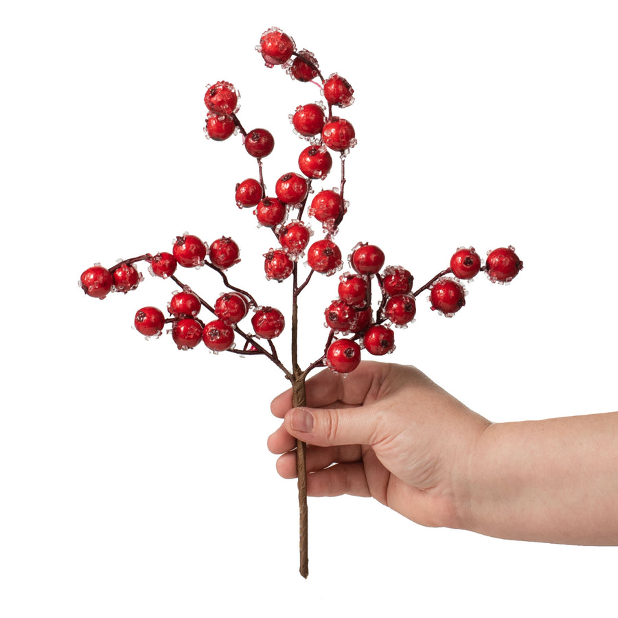 12" Crabapple Berry Pick: Shiny Red Ice