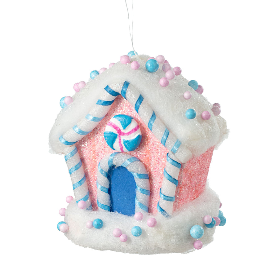 6" Sprinkle Candy House Ornament