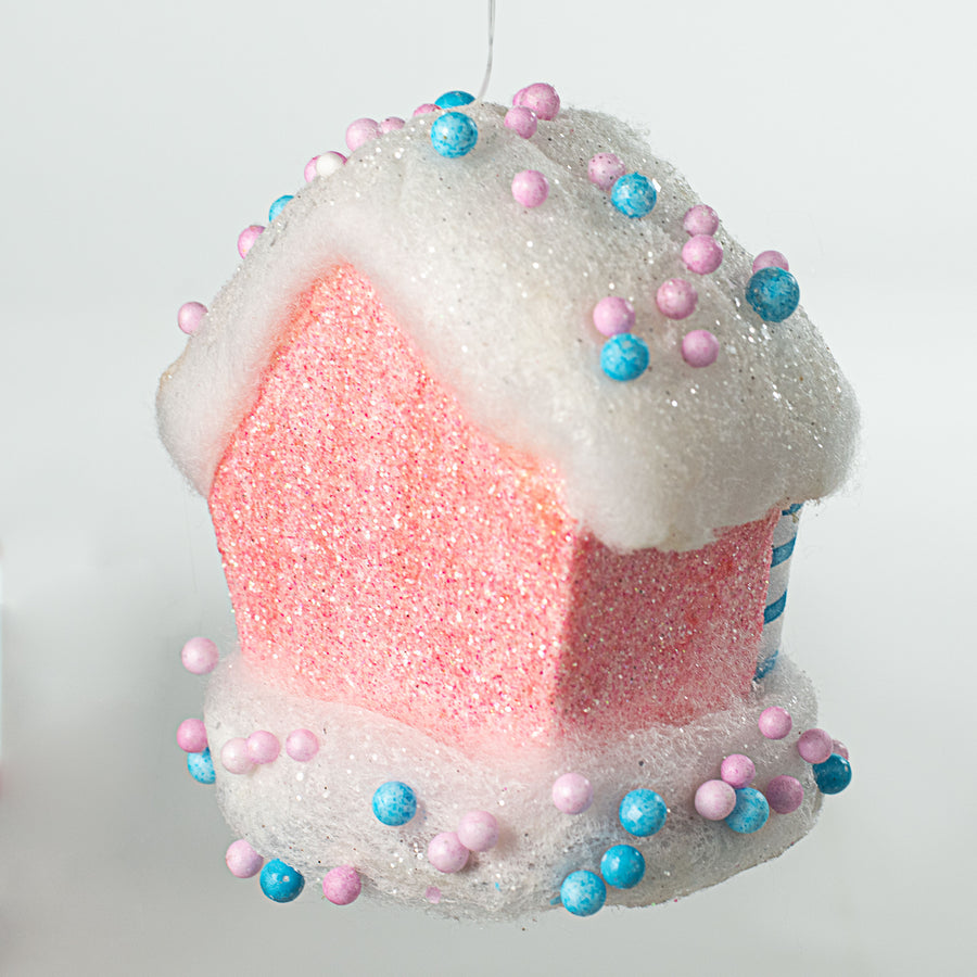 6" Sprinkle Candy House Ornament