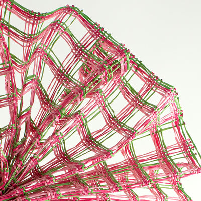 10" Poly Burlap Check Mesh: Lime, Fuchsia, Pink
