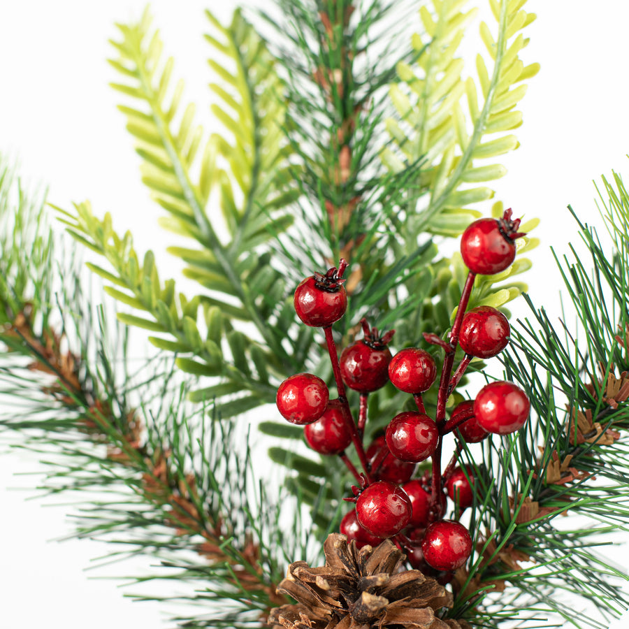 12" Berry Mix Pine Pick