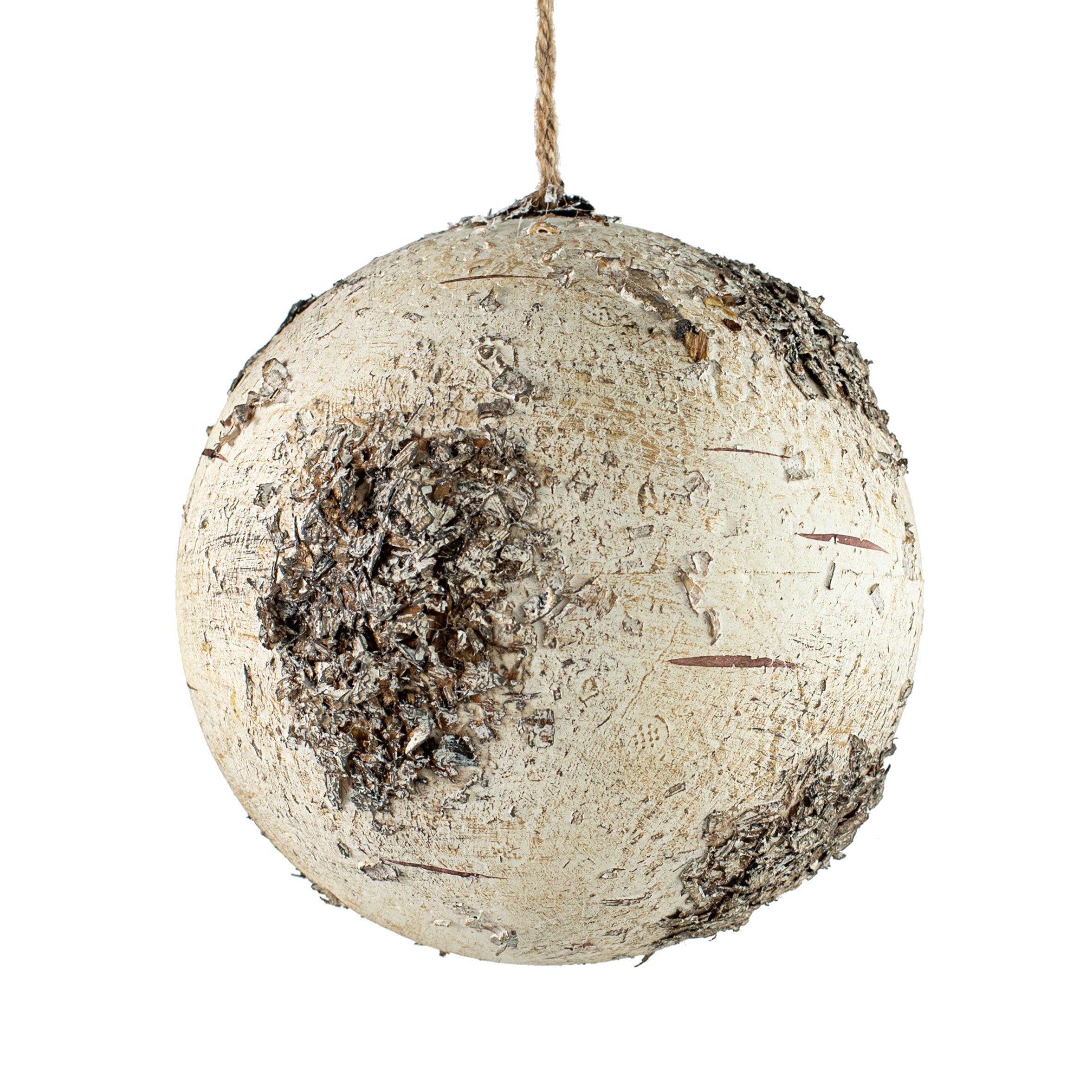 6" Snow Birch Ball Ornament