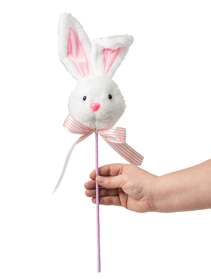 19" Plush Bunny Head Pick