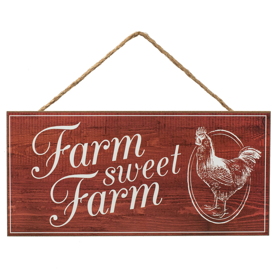 12" Wooden Sign: Farm Sweet Farm