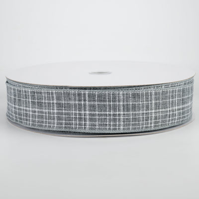 1.5" Estelle Textured Linen Ribbon: Grey (50 Yards)