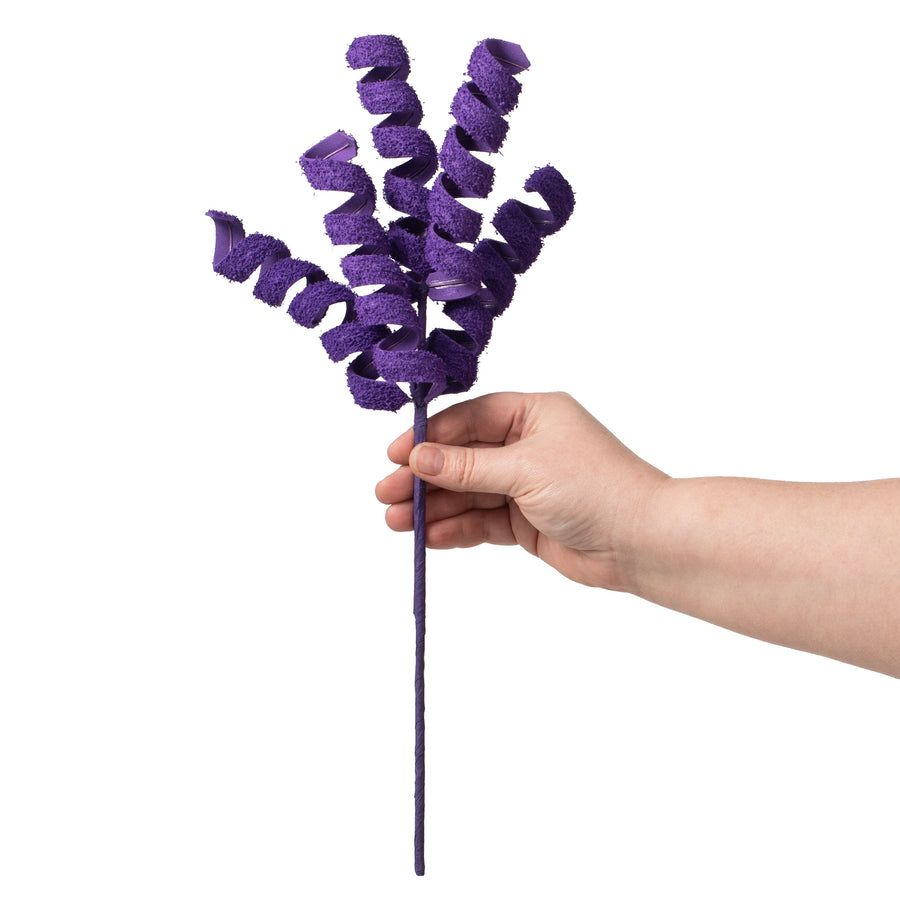 16" Frizzy Fuzzy Curly Pick: Purple