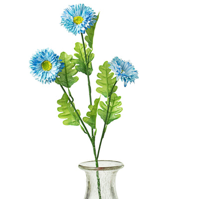 23" Gerber Daisies Spray: Blue