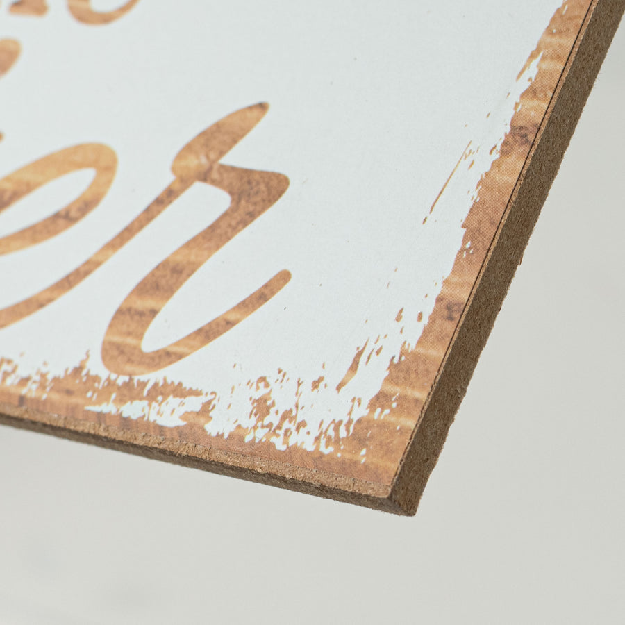 10" Square Wooden Sign: Heaven is Closer by the Water