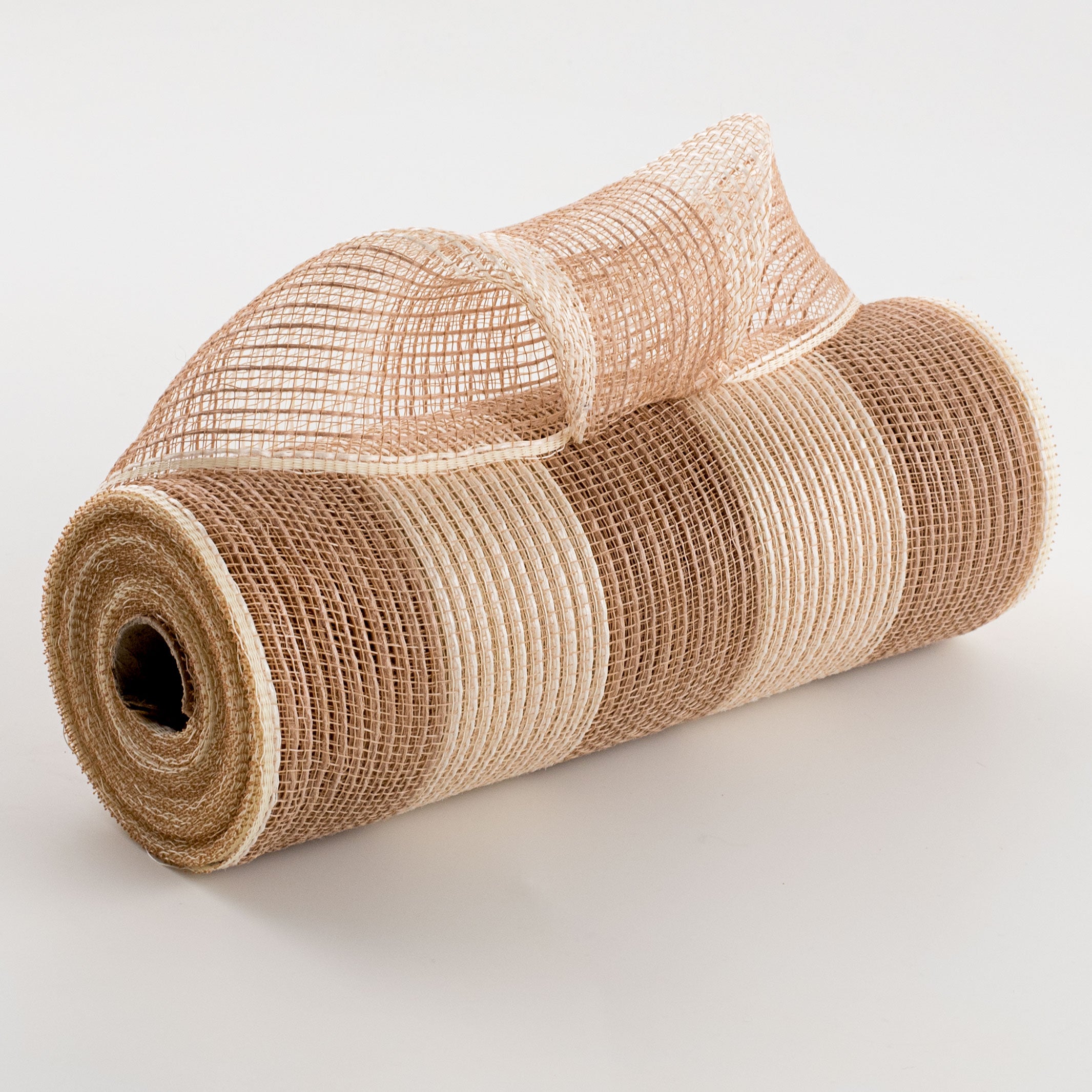 10" Wide Stripe Fabric Mesh: Natural & Cream