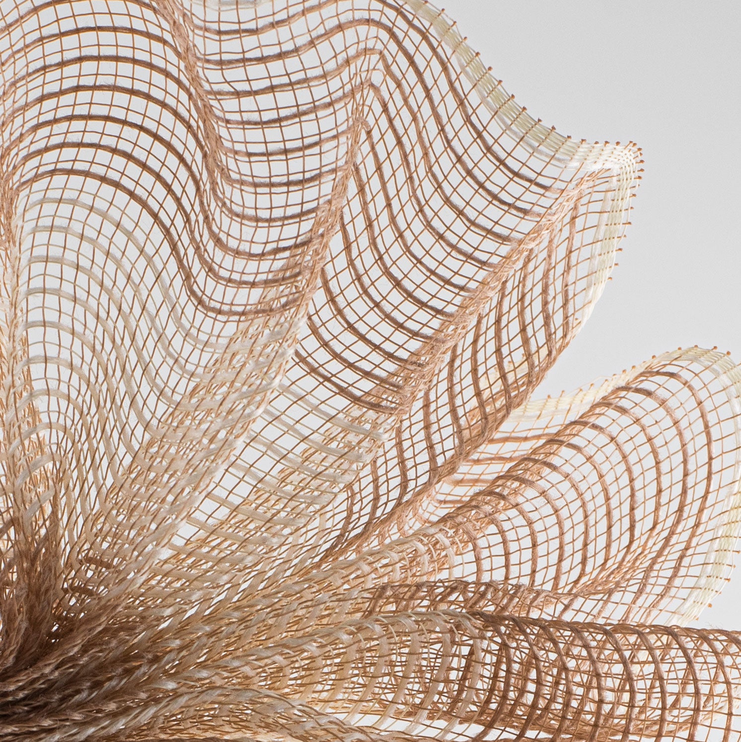 10" Wide Stripe Fabric Mesh: Natural & Cream