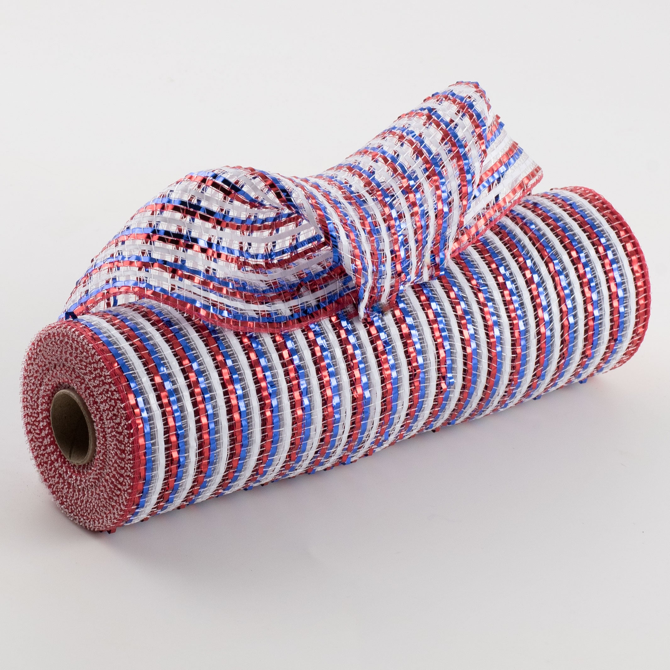 10" All Foil Thin Stripes Mesh: Red, White, Blue