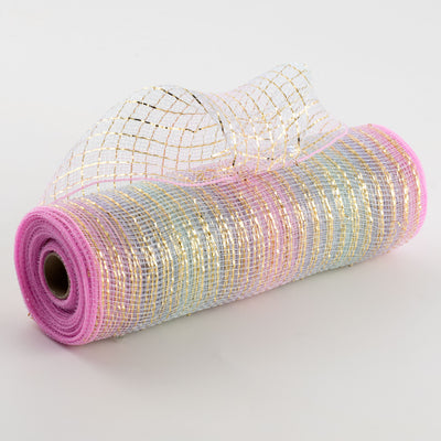 10" Unicorn Ombré Mesh: Gold & Pastels