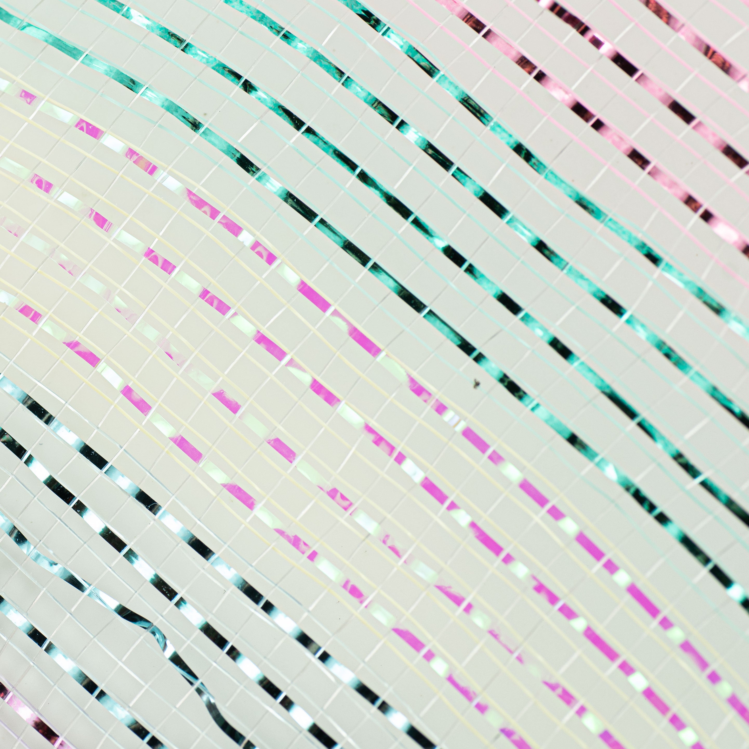 10" Unicorn Striped Mesh: Metallic Pastels