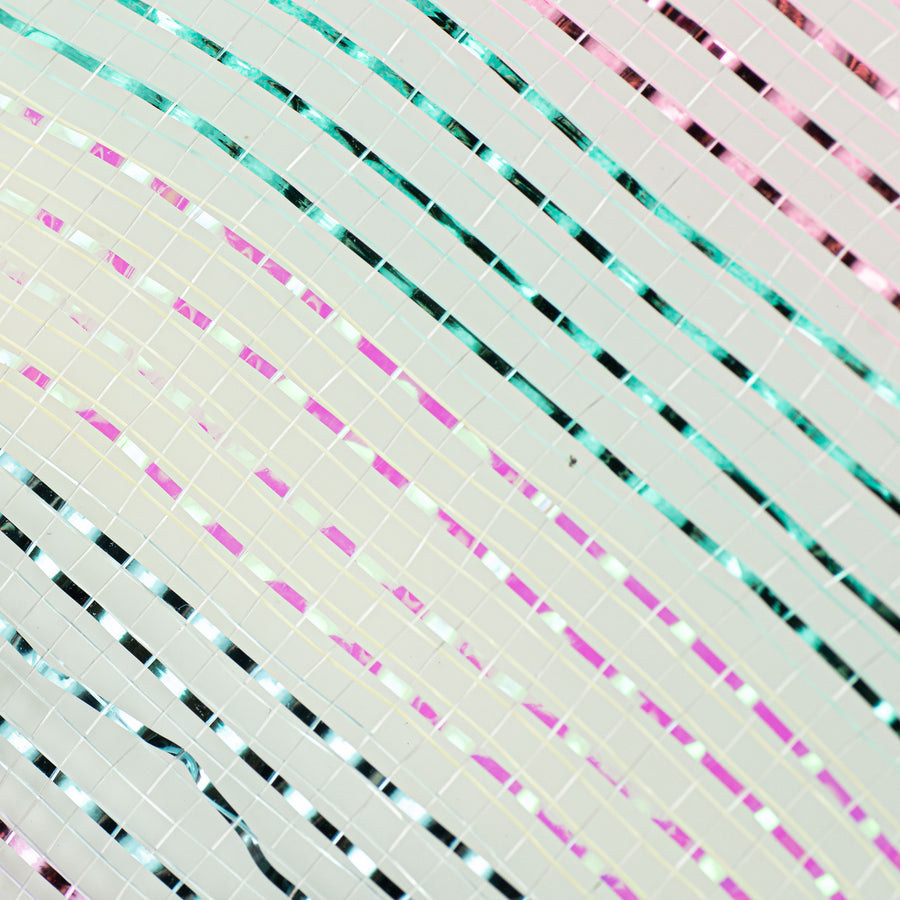 10" Unicorn Striped Mesh: Metallic Pastels