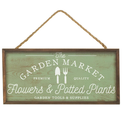 12" Wooden Sign: Garden Market