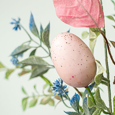 28" Egg Mixed Leaves Spray