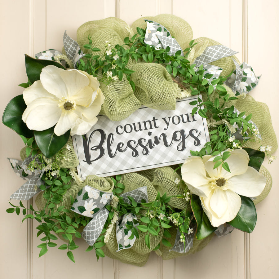 12" Wooden Sign: Count Your Blessings