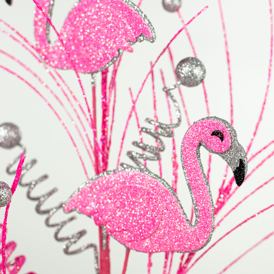 29" Glitter Flamingo Spray