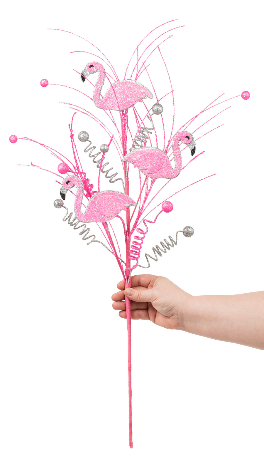 29" Glitter Flamingo Spray