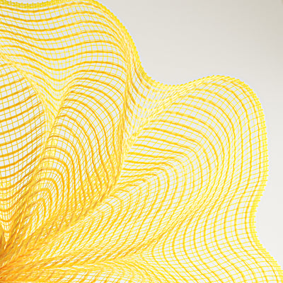 10" Stripe Fabric Mesh: Yellow