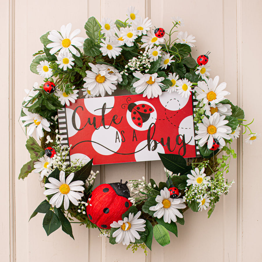 12" Wooden Sign: Cute As A Bug