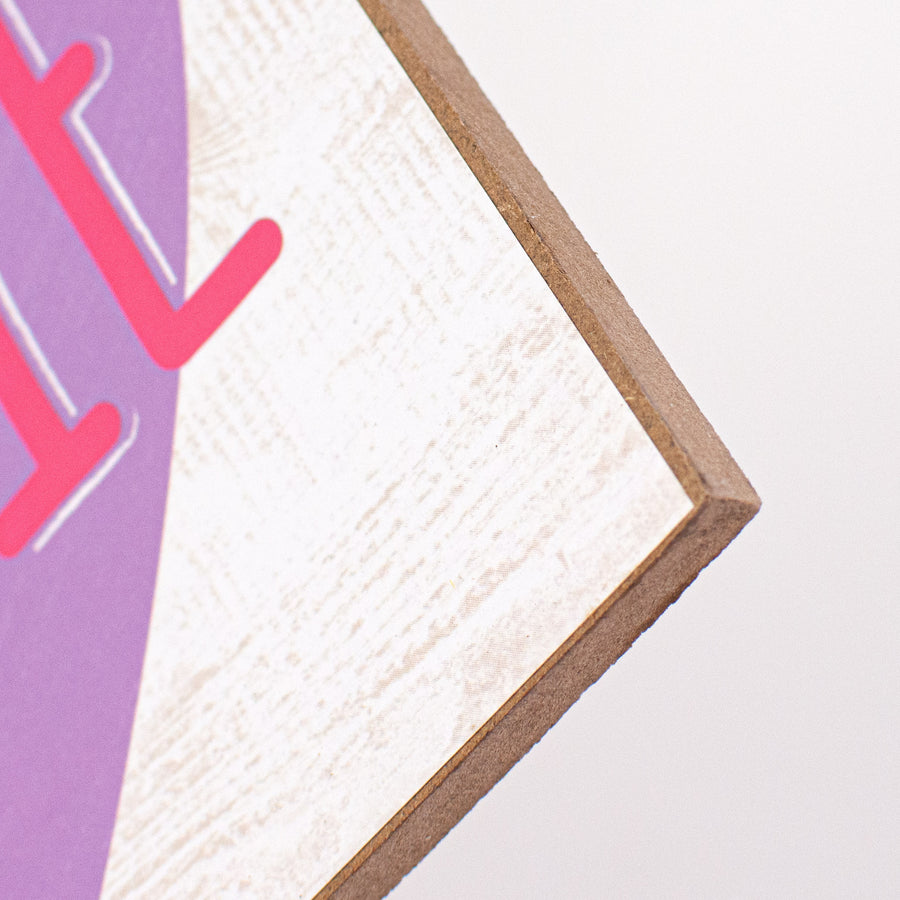 10" Square Wooden Sign: Candy Hearts Tiles